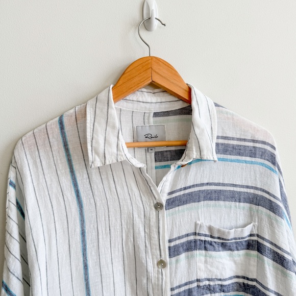 RAILS • Finley Shirt in Mixed Aegean Blue Stripe - Picture 5 of 13